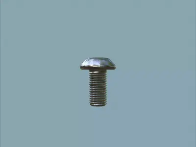 Steel Stained M6 Bolt Allen Dome 3D model