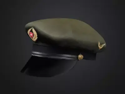 Military Beret hat 3D model