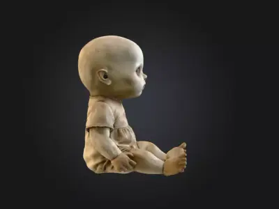 Creepy Doll Low-poly 3D model