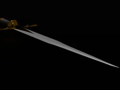 Stiletto Dagger Low-poly 3D model