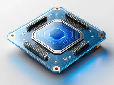 Futuristic CPU Processor Circuit Board 3D model