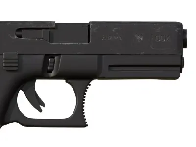 hand gun  Low-poly 3D model