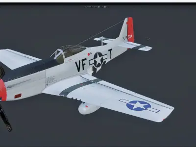 P51 Mustang US fighter pane Free 3D model