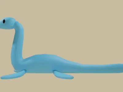 elasmosaurus cute 3D model 3D model