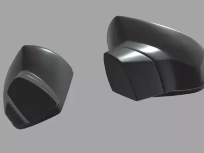 Car Mirror 027 Low-poly 3D model