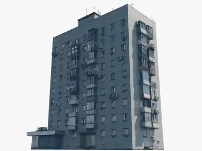 Brezhnevki Naberezhnaya Lenina 27 3D model