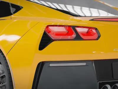 Corvette Stingray Realistic 3D Model Free 3D model