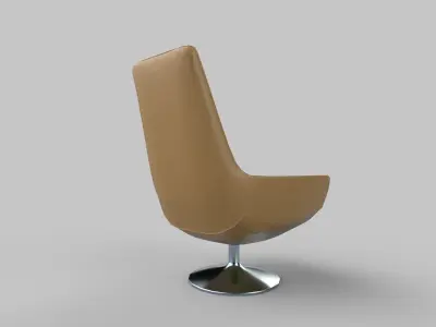 armchair modern chair Low-poly 3D model