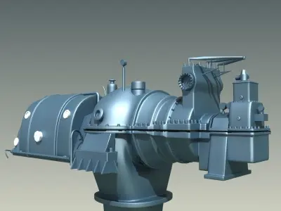 Steam turbine 3D model