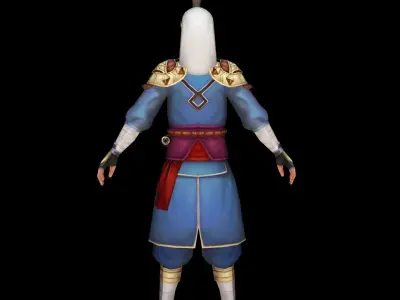 medieval soldier guard turkish janissary Low-poly 3D model