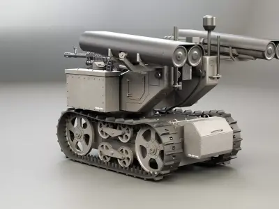 Military Tracked Robot V2 3D model