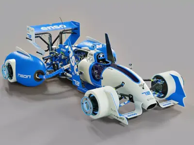 Sci-Fi Race Car 3D model