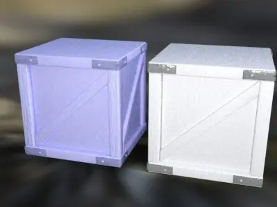 Crates slow prim Low-poly 3D model