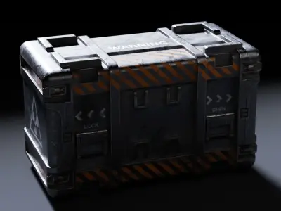 Sci-fi Box Low-poly 3D model purchase