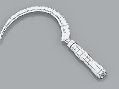 Sickle PBR axe Low-poly 3D model
