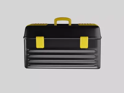 Black plastic box for instruments  3D model