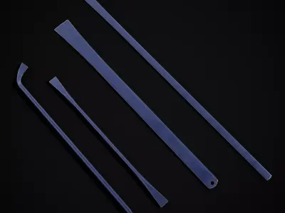 Pry Bars Low-poly 3D model