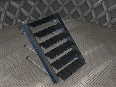 Sci-Fi Stairs - 13 - Blue Version Low-poly 3D model