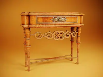 Old table Low-poly 3D model buy