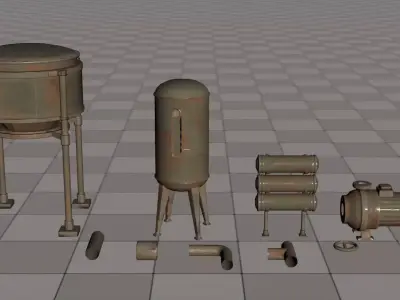 Post-apocalyptic Water purifier 3D model
