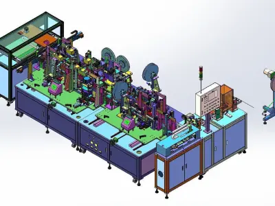 FFC flexible cable production line 3D model