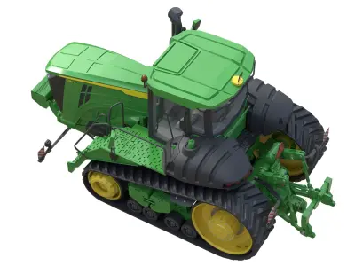 John Tractor 9RT Track Tractor Low-poly 3D model