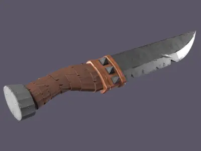 Stylized knife Low-poly 3D model order