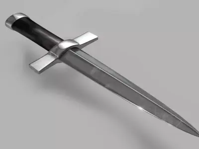 3D Medieval Dagger Low-poly 3D model