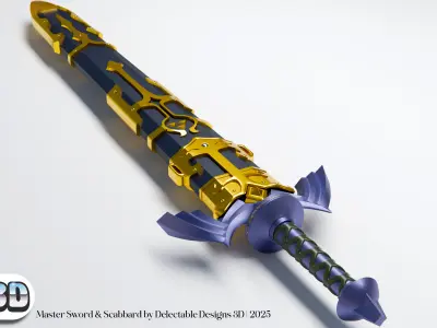 Master Sword - Super High-Poly - Life-Size 3D model