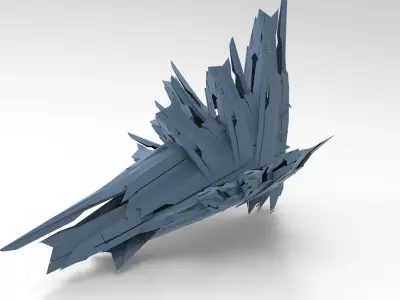 Cyberpunk spikes jet top 3D model