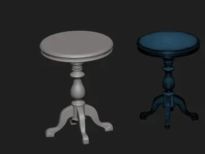  vintage table4 Low-poly 3D model