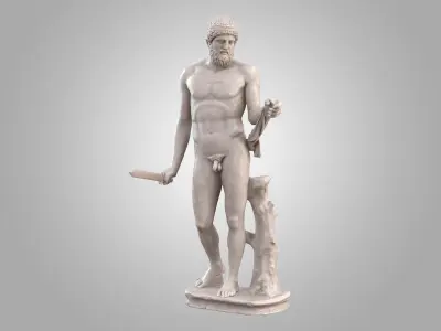 Munich King Roman Sculpture 3D model