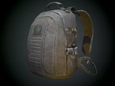 Tactical Back Pack Game Asset Low-poly 3D model