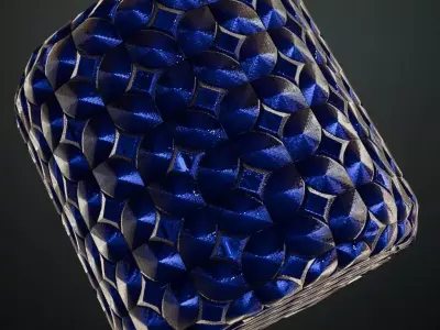 Shiny Blue Metal Sci-Fi PBR Seamless Texture