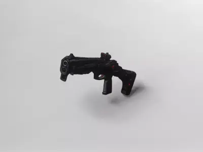 Futuristic Tactical Assault Rifle 3D Model 3D model