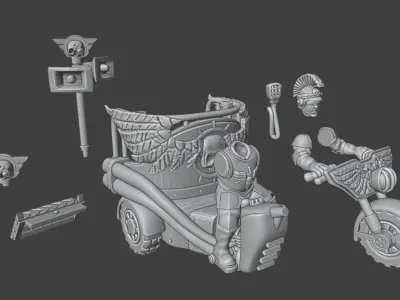 Hive City Guard Imperial Solar Lord and Castellan 3D print model