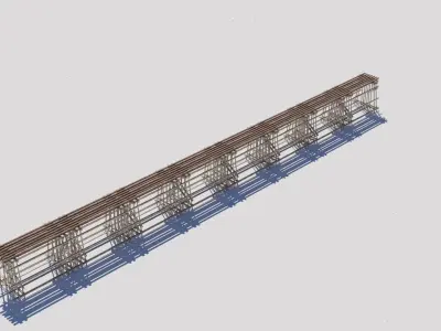Two models 3D Wood trestle bridge  3D Model Pack