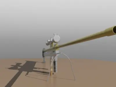 sniper 50bmg Low-poly 3D model