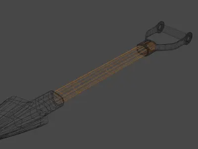Psuedo-Realistic Low poly Shovel 3D Model Low-poly 3D model