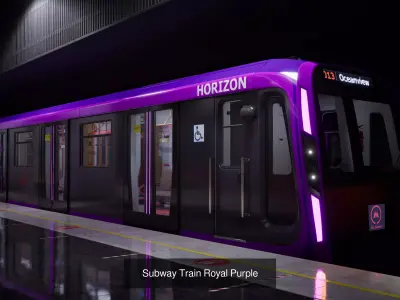 Subway Train Bundle 3D Model Pack