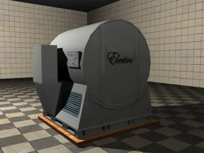 Industrial Washing Machine Low-poly 3D model