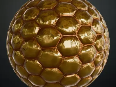 Realistic Sci Fi Padded Fabric PBR Seamless Texture