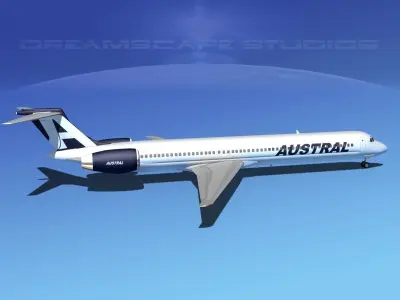 McDonnell Douglas MD-80 Austral 1 3D model