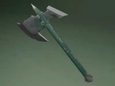Survivalists axe PBR Low-Poly Game READY -3 Low-poly 3D model