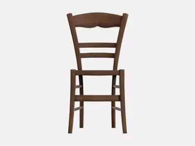 French Straw Chair Free low-poly 3D model