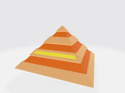 Sci-fi free flying low poly pyramid Free low-poly 3D model