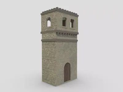 Medieval Castle Module 06 Low Poly PBR Realistic Low-poly 3D model
