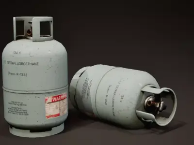 Gas Cylinder Pack Low-poly 3D model purchase