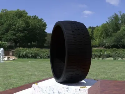 ORTAS TIRE NO 28 GAME READY Low-poly 3D model