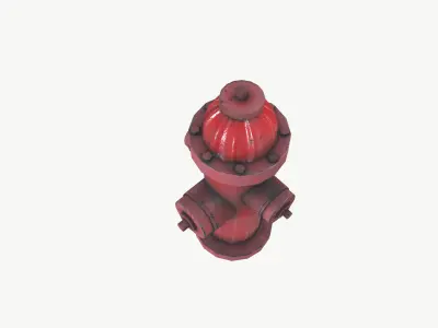 Fire Hydrant Low-poly 3D model order